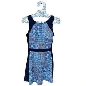 NWT Sunseeker Swimwear One Piece Printed Modest Swimsuit with attached skirt